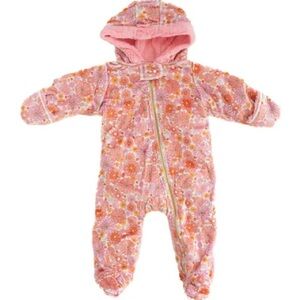 Plush Little Couture by Minky Couture winter jumpsuit. Hooded footie (3-6 mo)